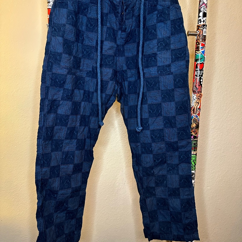 Kimchi Blue Navy Cropped Pants with Elastic Waistband
